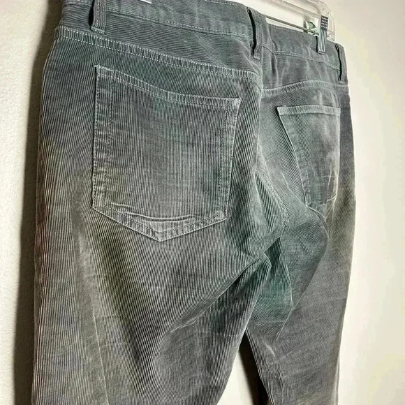 J. Crew Mercantile Flex Corduroy Slim Pants 32x30 Gray Straight Leg Distressed - Picture 5 of 11